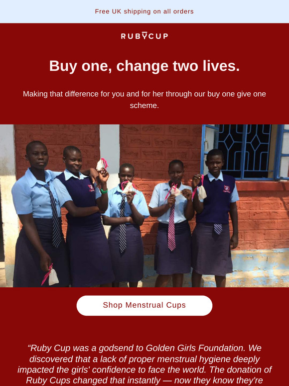 Give one. Change two lives.