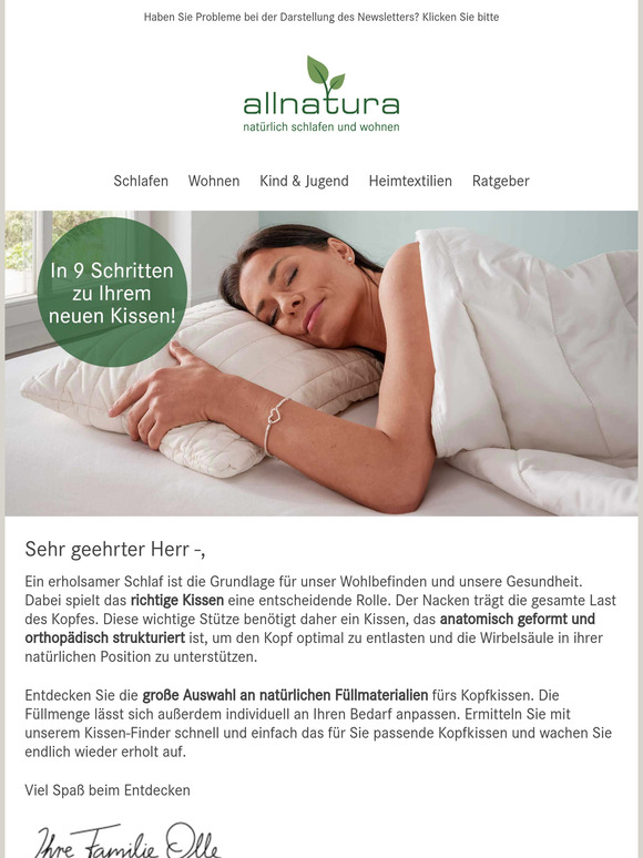 In 9 Schritten zu Ihrem neuen Kopfkissen!