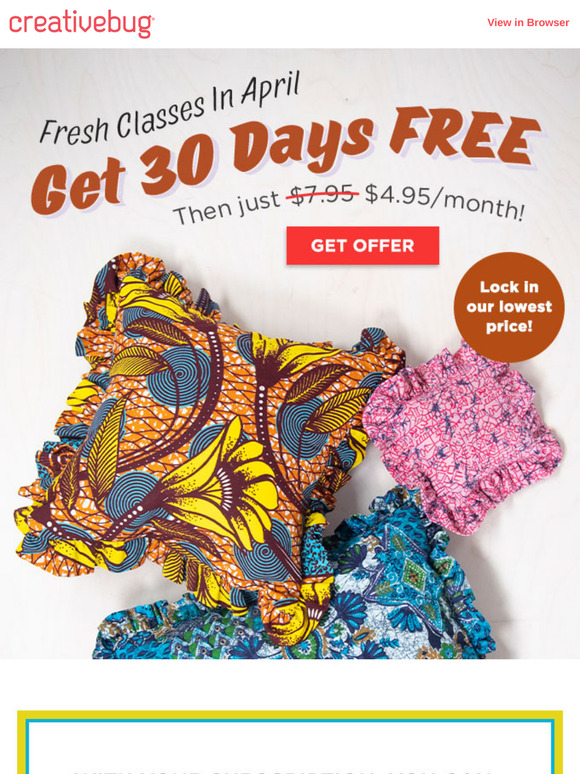 All Access. All Free. First 30 Days On Us.