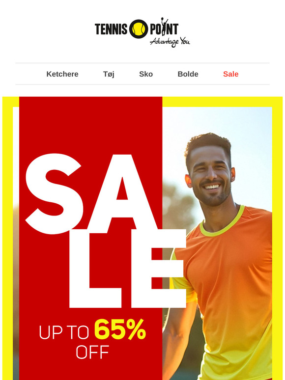 🎾Spar nu! Få op til 65% rabat i udsalget