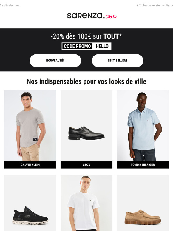 Calvin Klein, Clarks, Lacoste... vos indispensables pour la ville