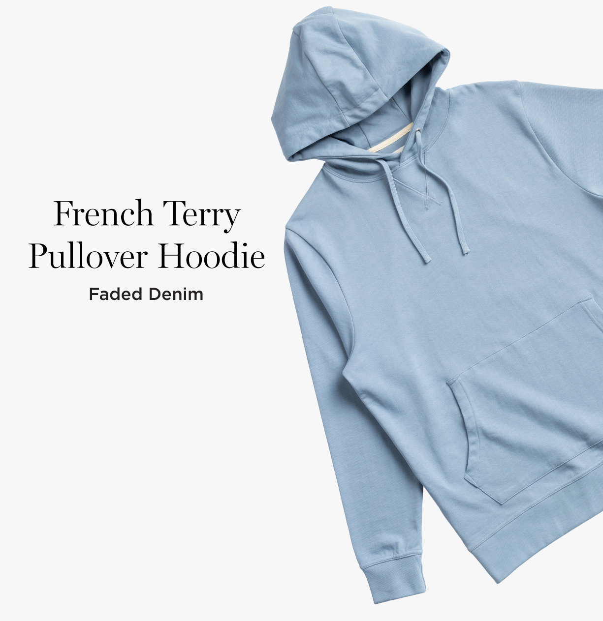 French Terry Pullover Hoodie