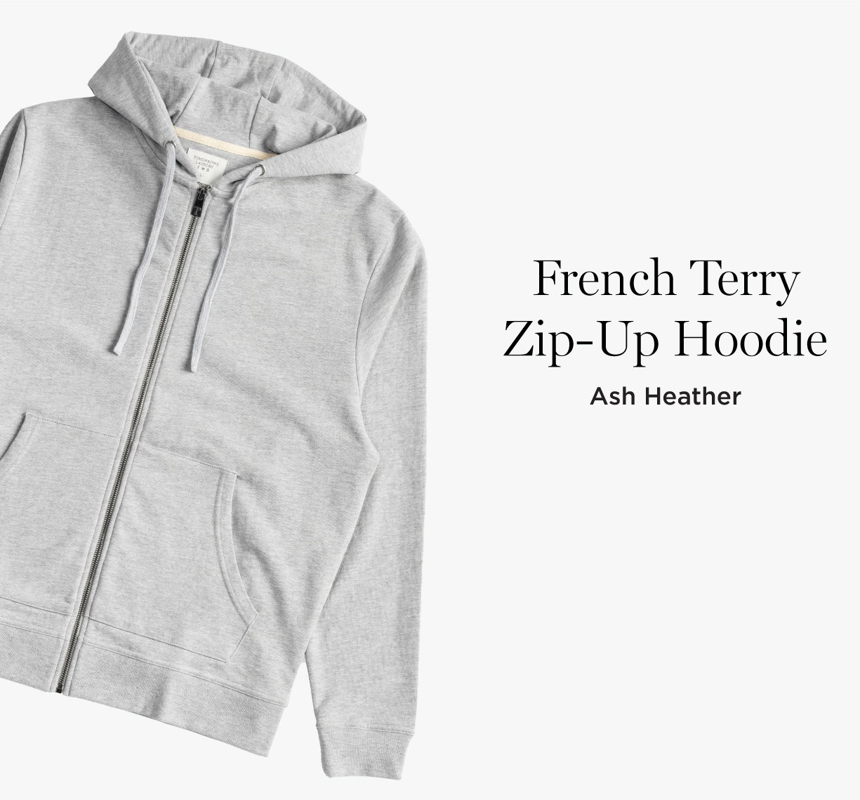 French Terry Zip-Up Hoodie