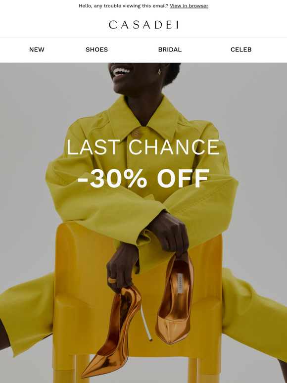 Last chance: -30% on seasonal icons