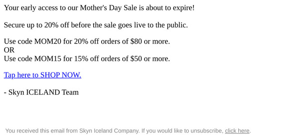 LAST CHANCE: Mother's Day Pre-Sale
