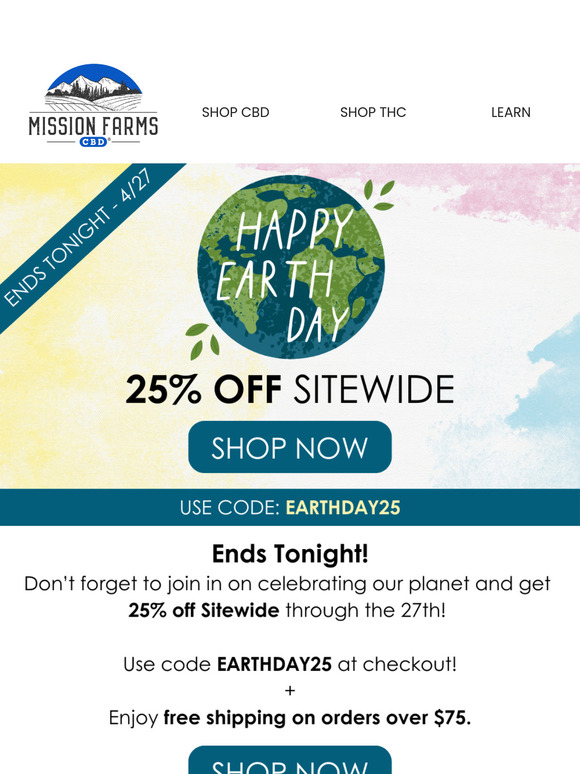 Hurry! 25% Off Ends Tonight!