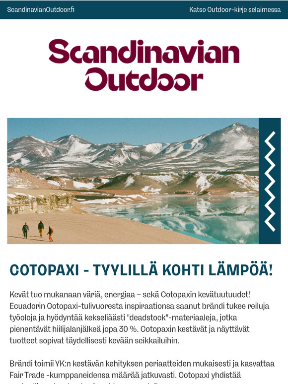 Cotopaxi - tyylillä kohti lämpöä!