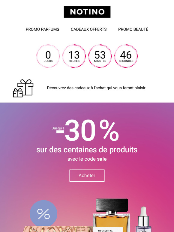 Jusqu'à 30 % de réduction sur de nombreux produits