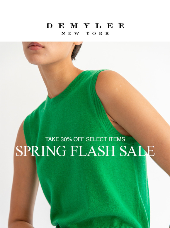 Ends Tonight! 30% Off Spring Flash Sale