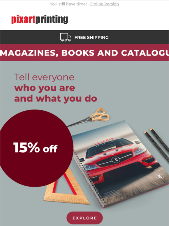 The promo continues! 15% off magazines, books and catalogues!