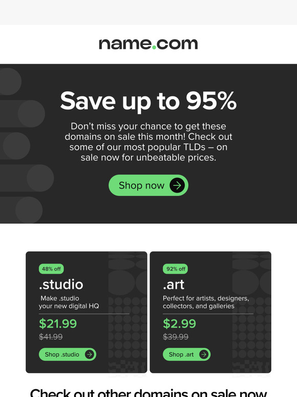 Save up to 95% today!