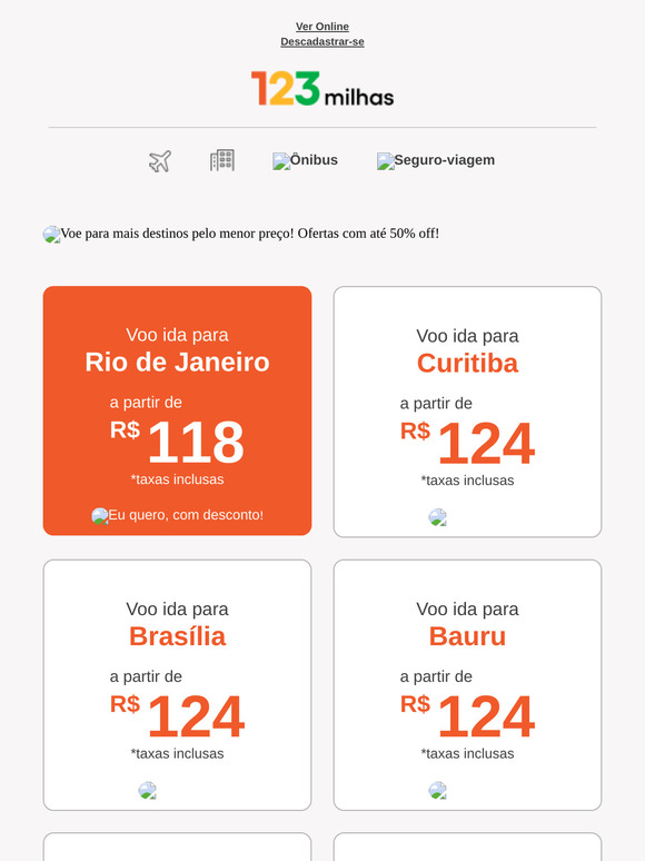 ✈️48h de preços incríveis! Reserve sua viagem agora!