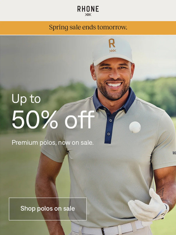 Up to 50% off polos