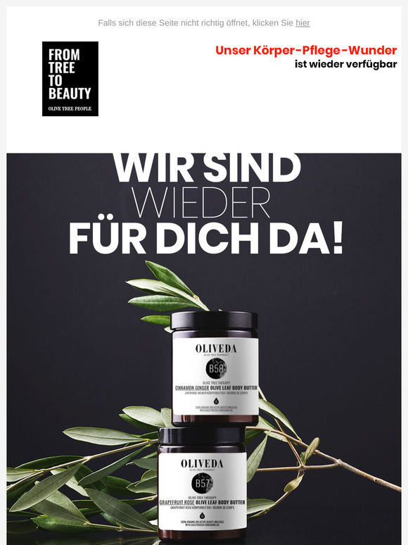 📣 Endlich wieder da - unsere Olivenblatt Körperbutter