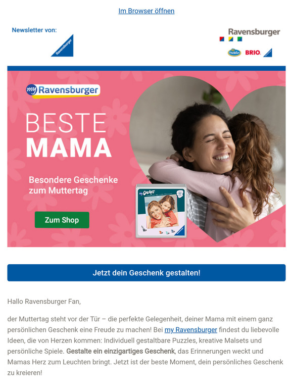 Jetzt das perfekte Geschenk zum Muttertag sichern!