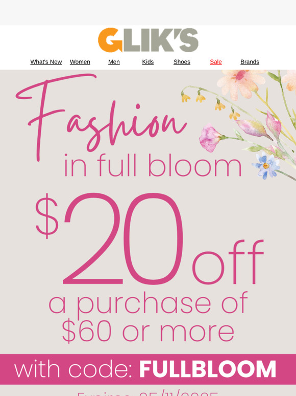 Petals, Prints & $20 Off 🌷