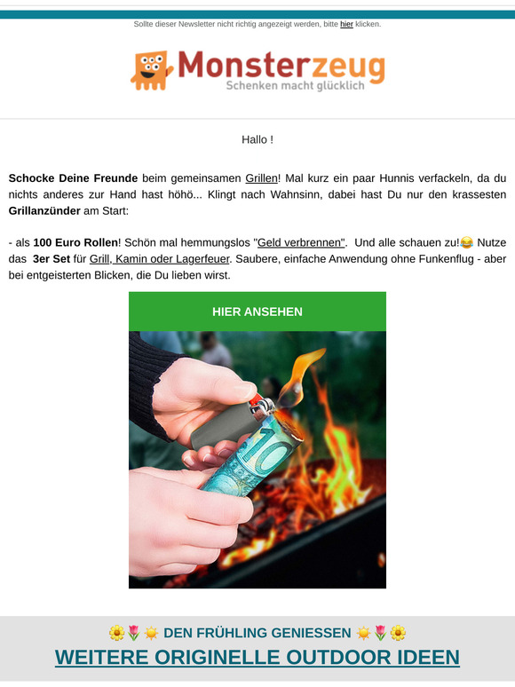 Grillanzünder in epischer 100 Euro-Optik!! "Geld verbrennen"😲 vor allen Leuten!!