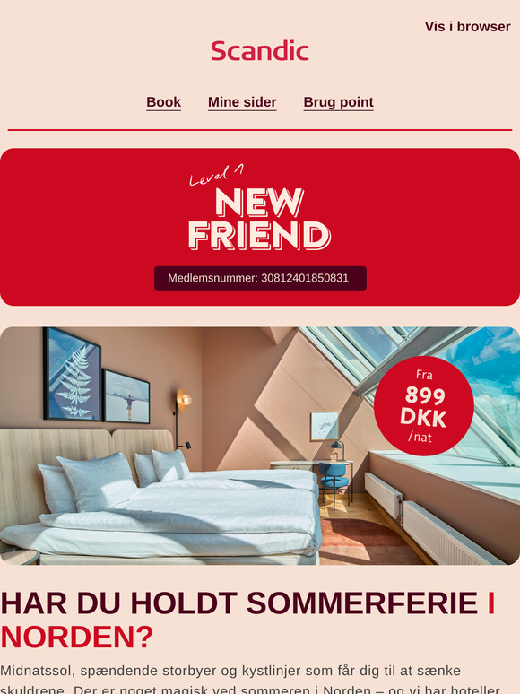 Book sommeren nu - fra 899 DKK i Jylland og 1199 I København