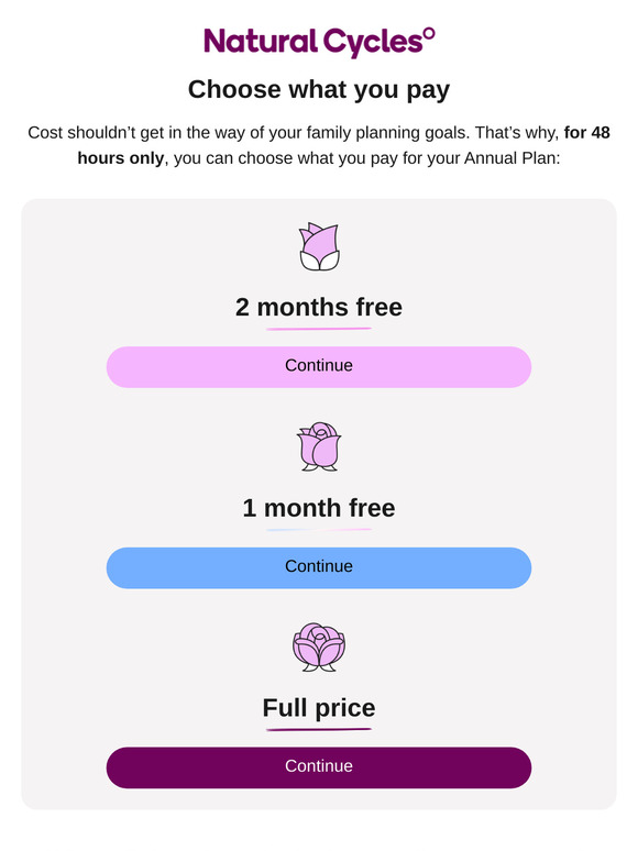 For 48 hours only ⏳ Choose what you pay