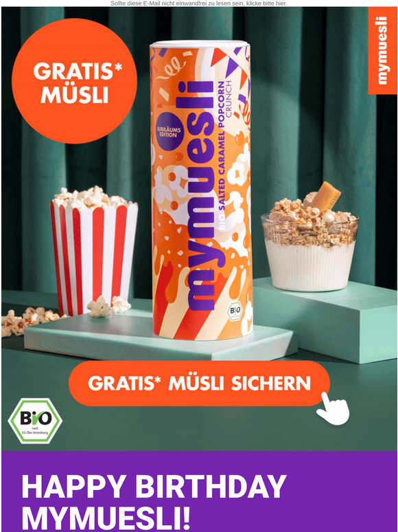 🍿 Dein gratis* Salted Caramel Popcorn Müsli!