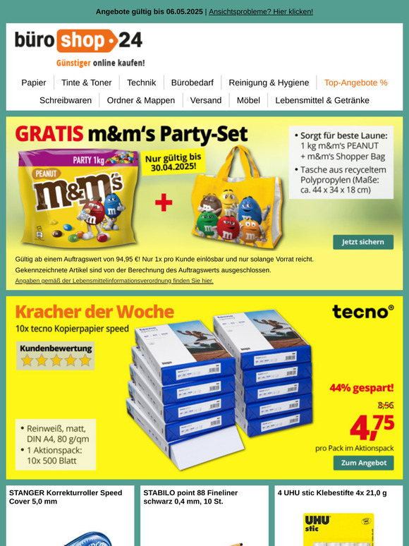 ✔ GRATIS: 1 kg m&m's PEANUT + Shopper Bag!