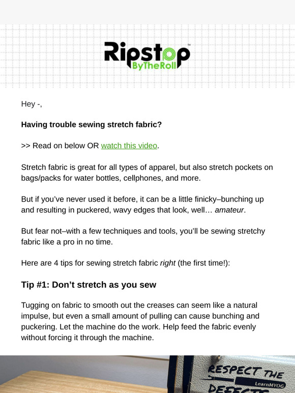 4 tips for working with stretch fabrics 🧵