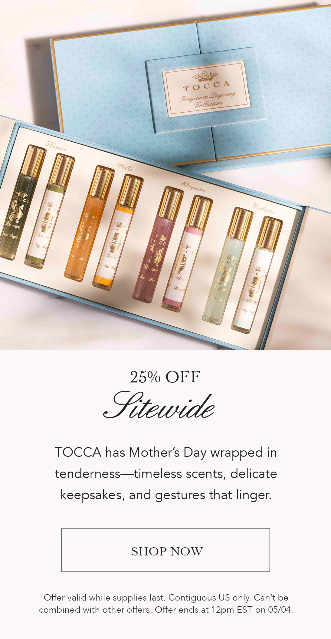 Mother's Day Sale: 25% off sitewide 