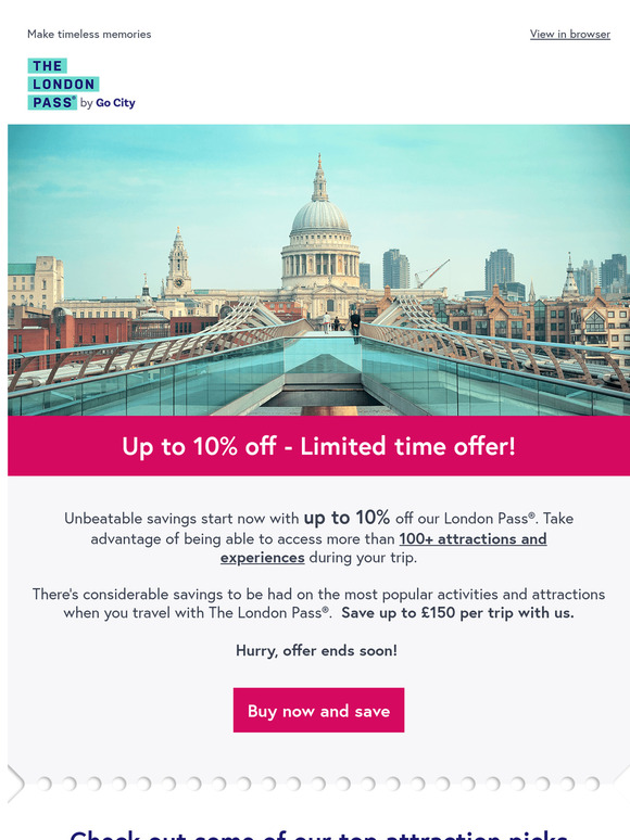 🚨 Save up to 10% when exploring on your next London trip! 🚨