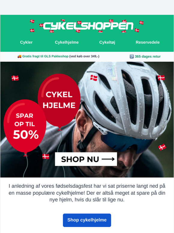Skarpe fødselsdagstilbud på cykelhjelme! 🚴🏼🎈