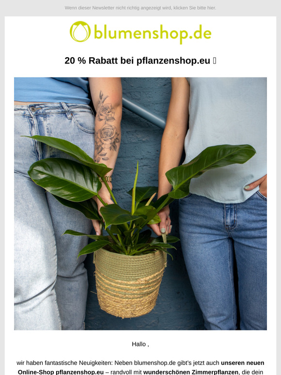 Entdecke unseren Pflanzenshop und spare 20 %, ! 🪴