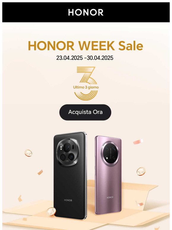 HONOR WEEK Sale: Ultimo 3 giorno!