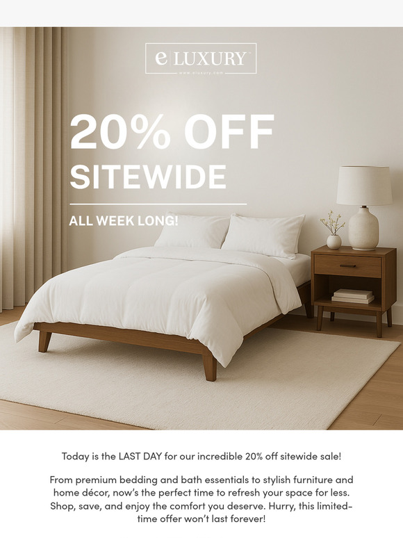 LAST DAY: Everything's 20% Off - Shop Today!