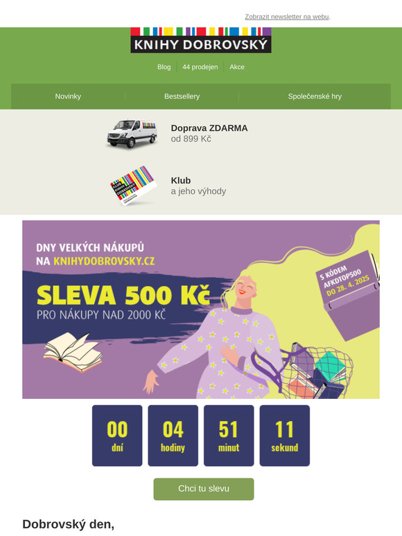 Dáme ti 500 Kč! ⏰