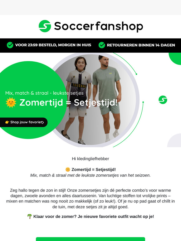 🌞 Zomertijd = Setjestijd!