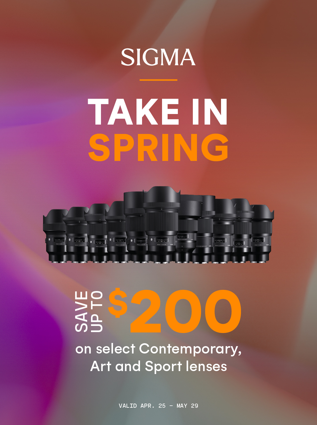 SIGMA Take In Spring Sale