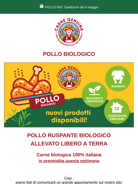 Novità ruspante 🐓 Pollo biologico ora disponibile!