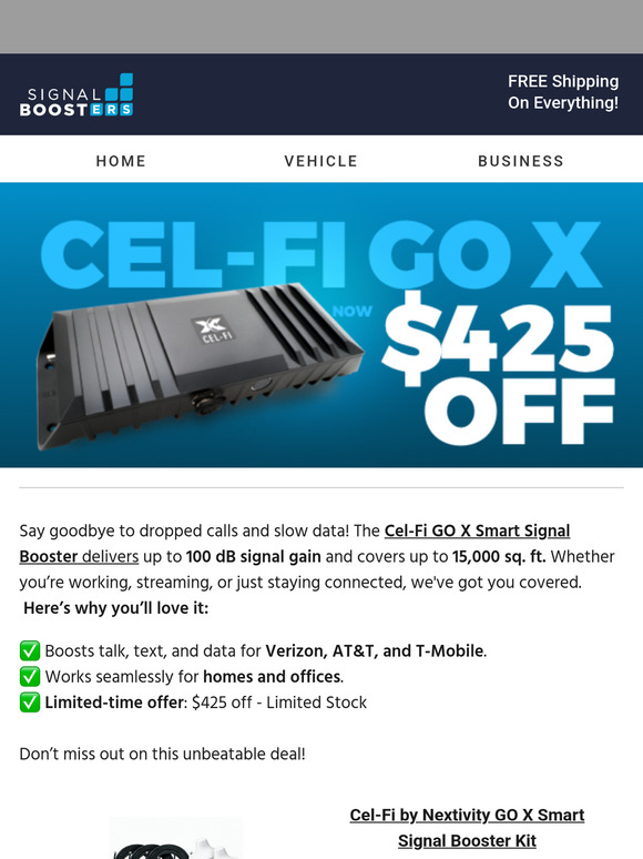 Exclusive Savings: $425 Off Cel-Fi Go X Bundles