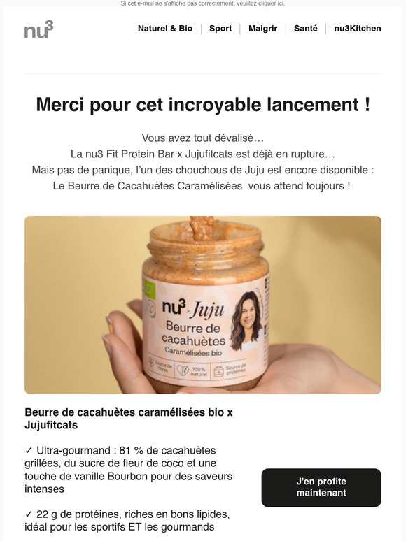 🥜 La collab’ avec Jujufitcats cartonne… et ce n’est pas fini !
