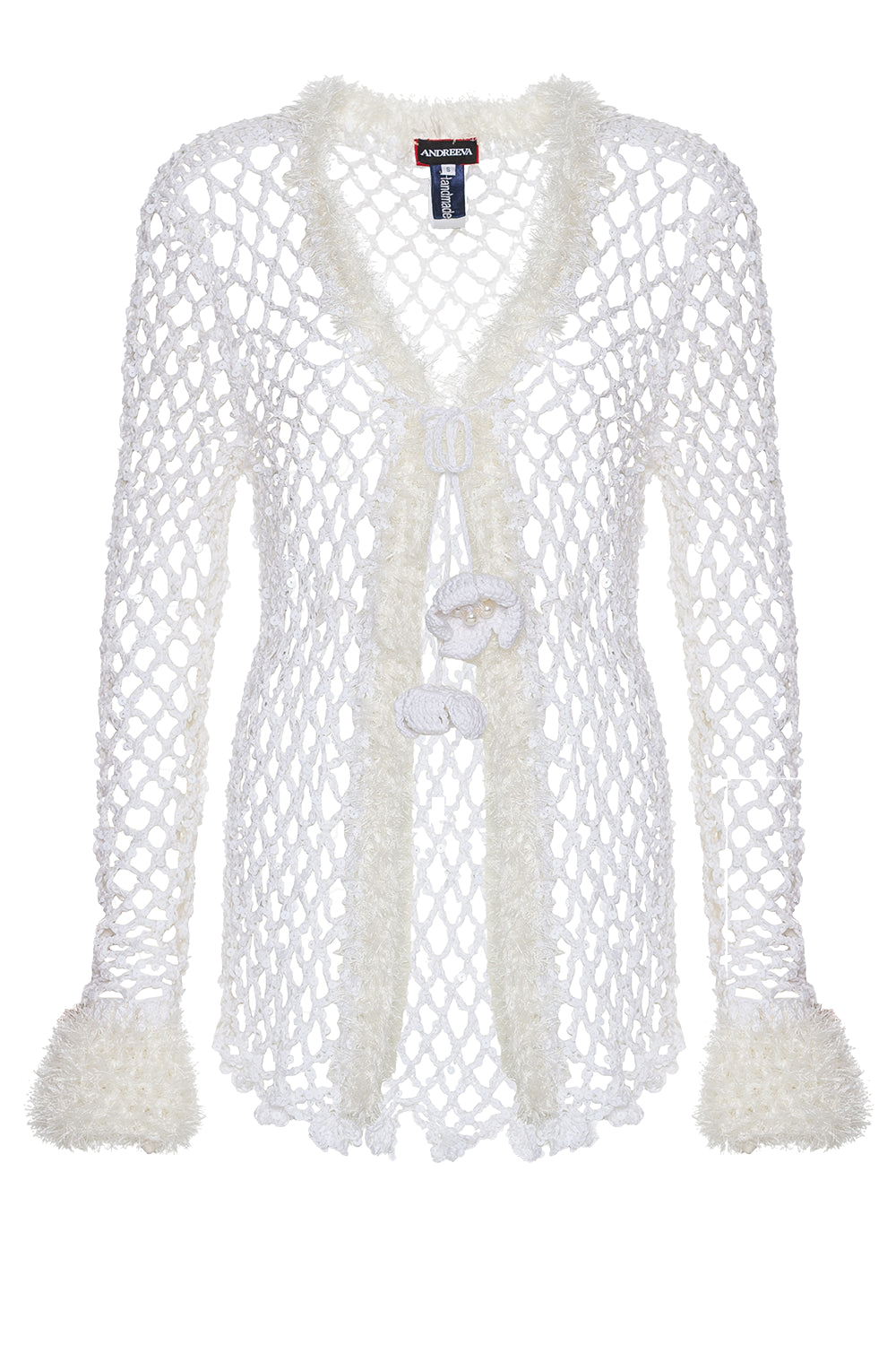 Image of Vanilla White Handmade Crochet Shirt