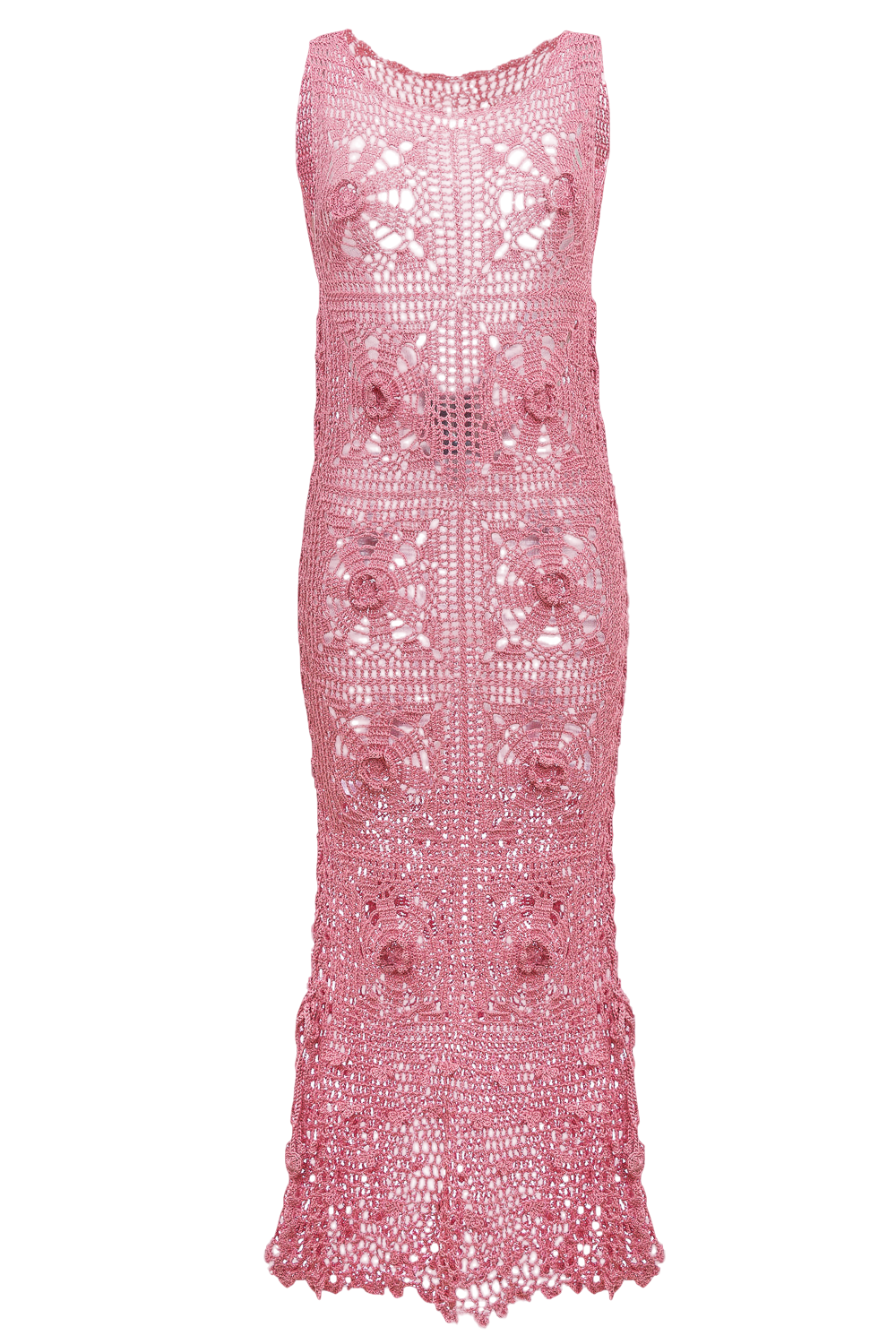 Image of Dust Rose Handmade Crochet Dress