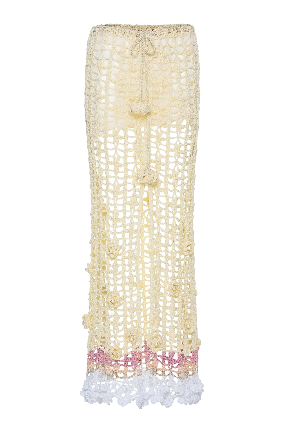 Image of Vanilla Multicolor Handmade Crochet Skirt