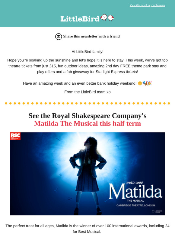 😎 Top Theatre from £15 and 2nd day FREE Theme Park Offers