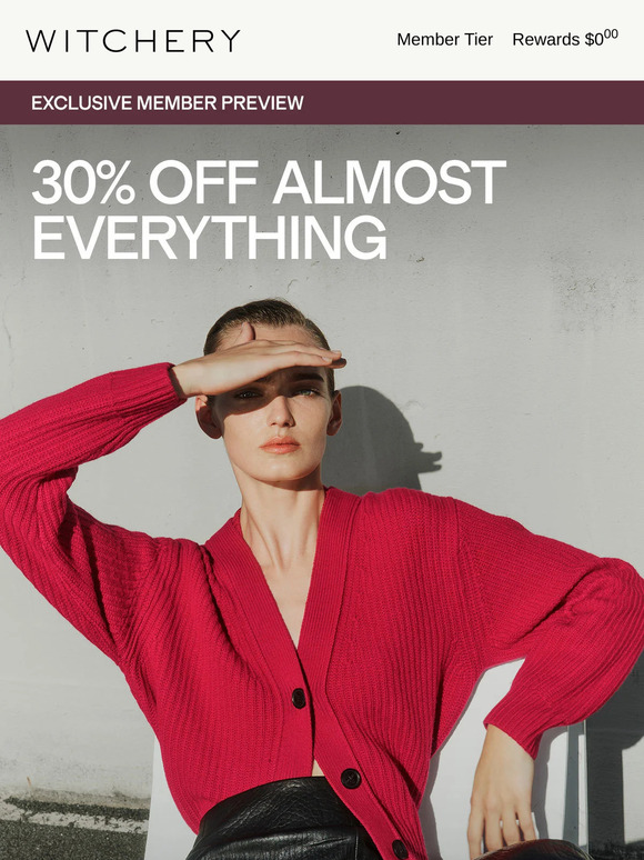 30% Off Almost Everything In-Store & Online Now
