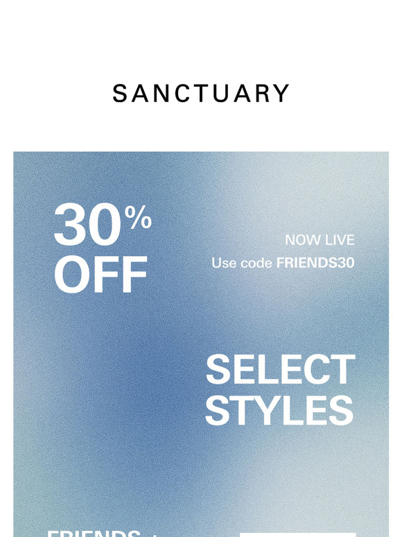 This Just In: 30% Off Select Styles