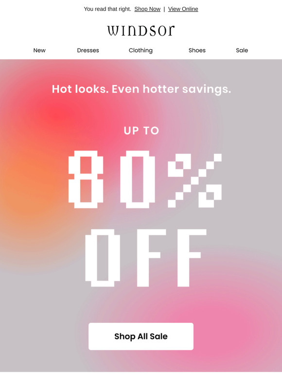 Up to 80% off is happening rn