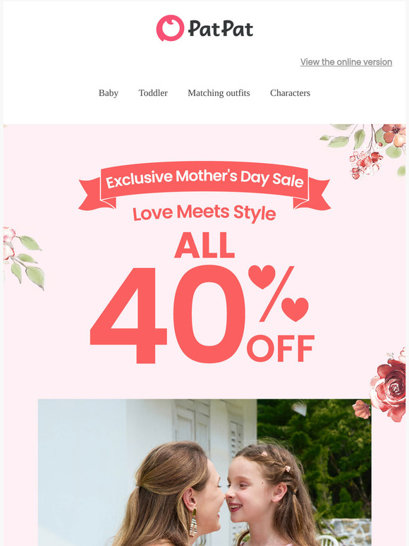 🌷Mother’s Day Sale: 40% OFF All Mom & Me Collections!