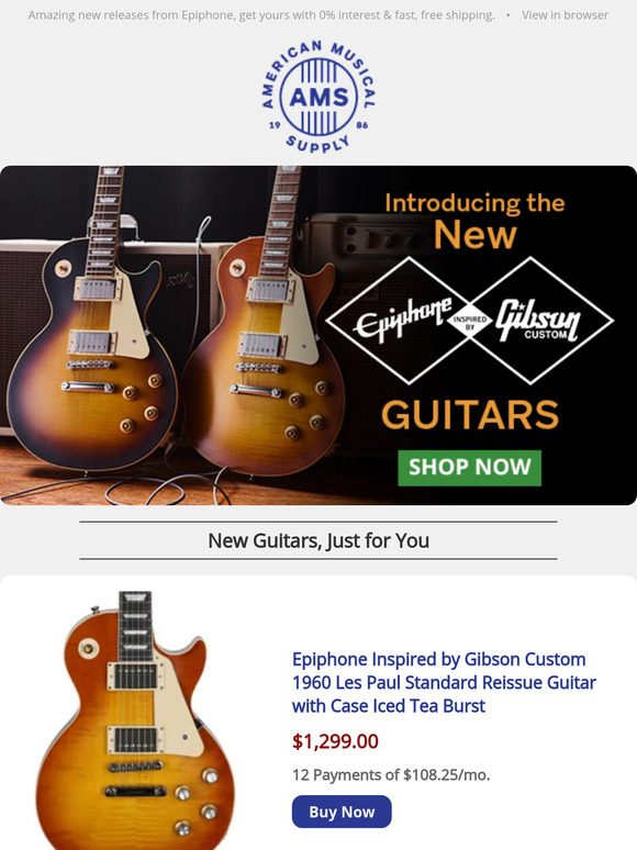 NEW Epiphone Inspired by Gibson Custom Shop Guitars are Here!