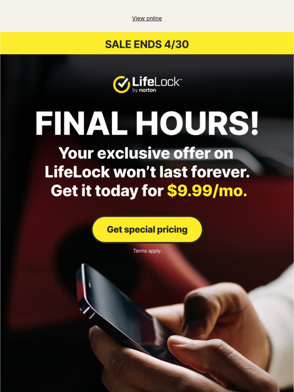 The clock is ticking on this special offer. ⏰