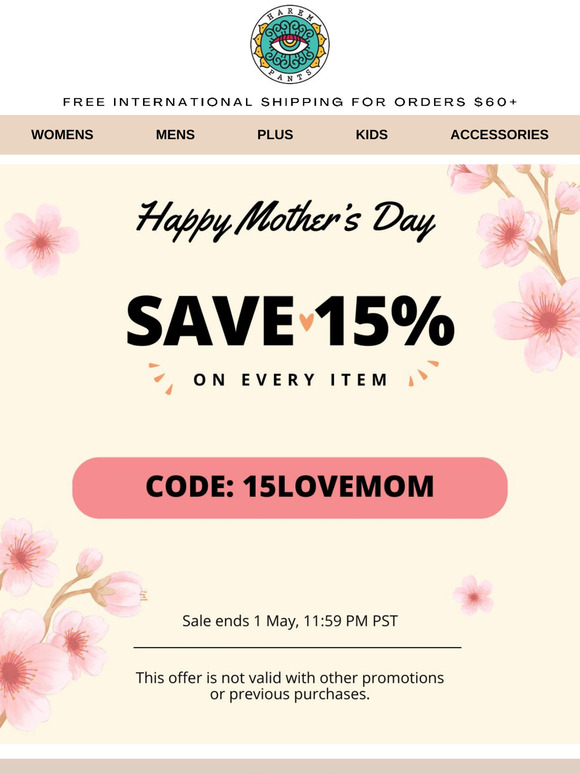 💗 Mother's Day Sale is here! 💝