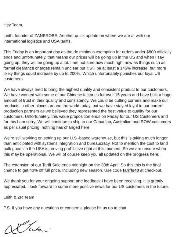 Update From Leith